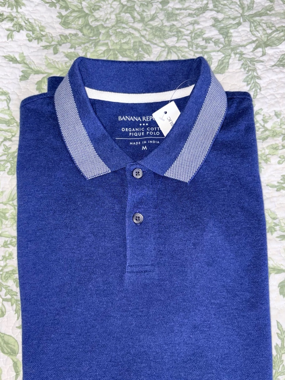 Banana Republic Men's Organic Cotton Pique Polo - Navy Blue